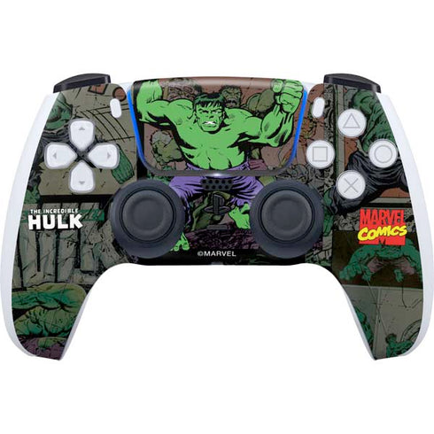 Marvel Classic Comics Hulk Fighter Vintage PS5 Controller Skin